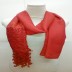 Designer Half Net Diamond Stole- Rose Red